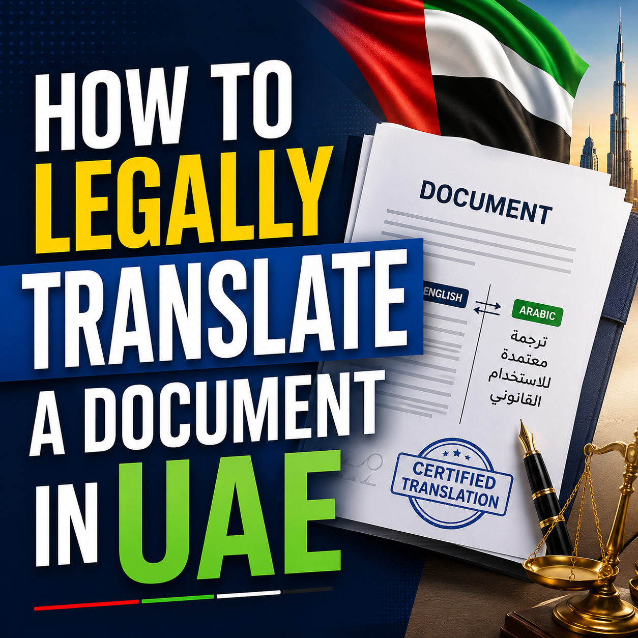 Legalized Translator Transcript Certified Legal Translation Services UAE MOJ Approved guide